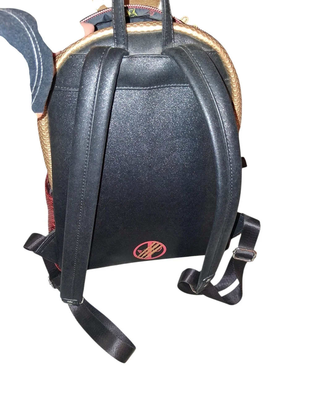 Marvel Deadpool Red and Gold Graphic Backpack Loungefly